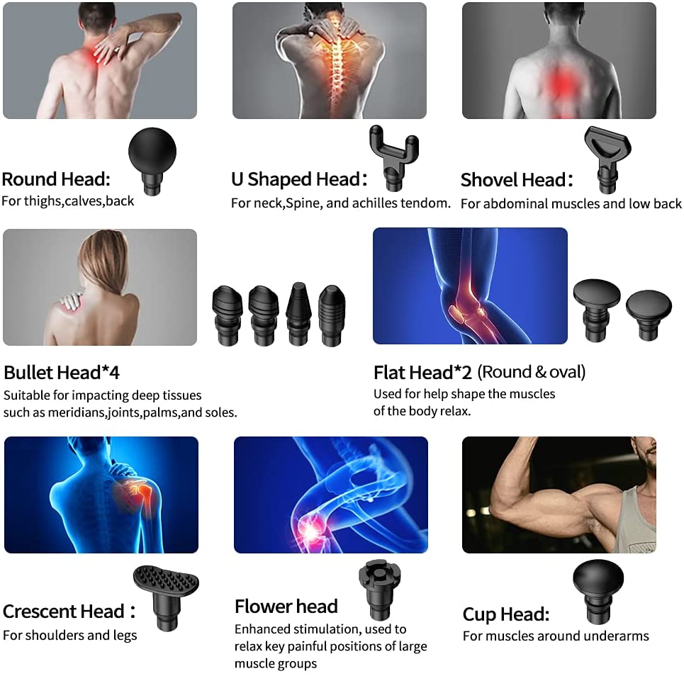 
                  
                    Percussion Muscle Massage Gun with 3000mAh & 12 Attachments
                  
                